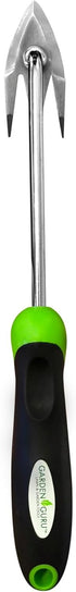 Garden Guru Root Weeder Tool with Ergonomic Handle - Stainless Steel Weed Puller for Planting, Weeding, Flower and Vegetable Care in Lawn Garden Y...
