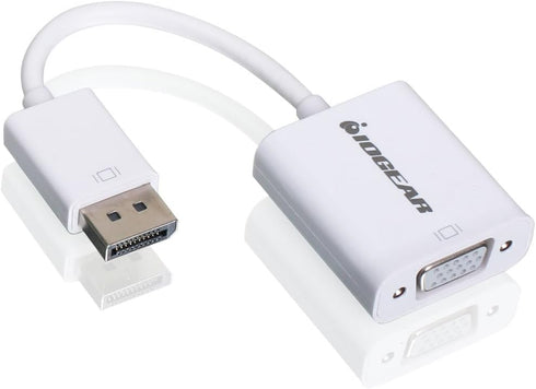 IOGEAR DisplayPort (M) to VGA (F) Adapter - DisplayPort 1.1a for both 1.62 & 2.7 Gbps - Full HD 1080p - GDPVGAW6...