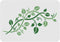 FINGERINSPIRE Vine Leaves Stencil Template 11.7x8.3 inch Plastic Vine Drawing Painting Stencils Rectangle Reusable Stencils for Painting and DIY P...