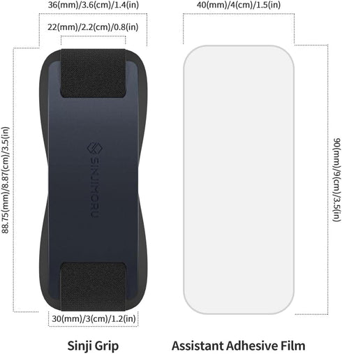 Sinjimoru Silicone Mobile Phone Grip with Stand, Cell Phone Stand for Desk & Secure iPhone Holder Strap for All Smartphone. Sinji Grip Silicone Mi...