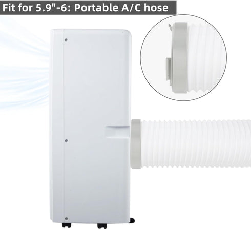 5.9"/6" Portable Air Conditioner Exhaust Hose Coupler Window Adapter - ABS Mobile A/C Unit Tube Connector - Essential Air Conditioning Accessories...