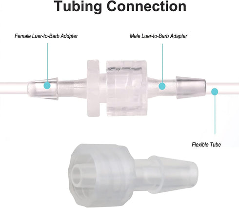10pcs Male Luer Lock 3/16" Polypropylene Hose Barb Adapter for Laboratory Biochemical/Analytical Instruments, Food Machinery and Aquarium Equipmen...