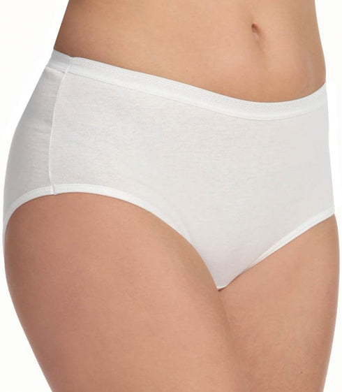 Fruit of the Loom womens Fruit Loom Women's Comfort Covered Cotton Panties - White briefs underwear, Cotton White, Pack of 3 , 5 US...