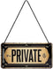 Nostalgic-Art Retro hanging sign, 3.9" x 7.9", Private – Gift idea for your home, made of metal, vintage design...