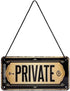 Nostalgic-Art Retro hanging sign, 3.9" x 7.9", Private – Gift idea for your home, made of metal, vintage design...