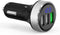 LIHAN 3 USB Car Charger,12V/24V Voltage Meter, QC3.0 Output 4.8A, Cigarette Lighter Plug Adapter Compatible with iPhone,iPad, Samsung, USB Chargin...