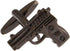 Pistol Handgun Gunmetal Black Gun Pair Cufflinks in a Presentation Gift Box & Polishing Cloth...