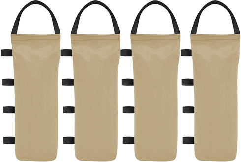 4 Pack 112 LBS Canopy Weights Sand Bags - No Sand for Canopy Outdoor Advertising Sunshade Fixed Windproof (Beige)...
