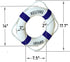 MorroMorn Lifebuoy Wall Hanging Decor - Welcome Aboard Mediterranean Style Home Decoration (Navy, 14")...