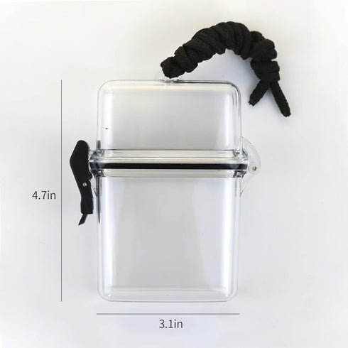 Sport Waterproof Case ID Card Badge Holder Floating Sports Case Heavy Duty Durable Locker Dry Box(Clear, Gray, Blue 3Pcs)......