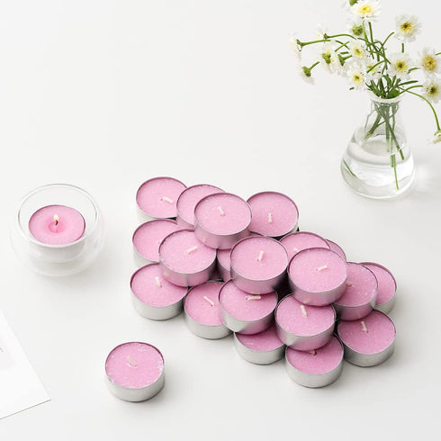 COCODOR Scented Tealight Candles/Black Cherry / 25 Pack / 4-5 Hour Extended Burn Time/Made in Italy, Cotton Wick, Scented Home Deco, Fragrance, Mo...