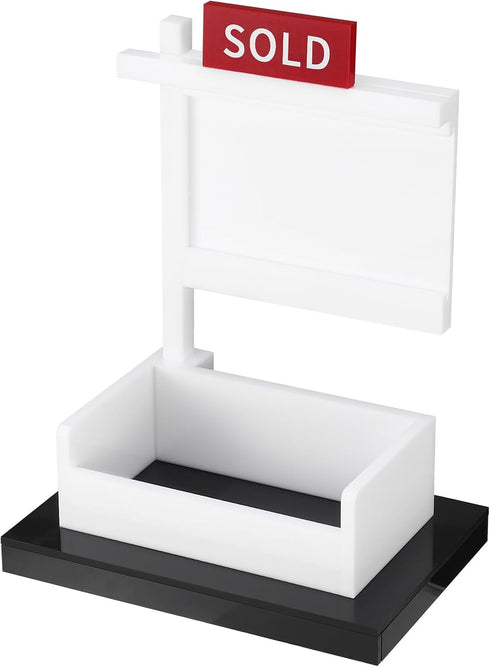 Real Estate Business Card Holder Display Sold Sign for Realtor Business Desktop Business Card Storage Agent Office Reception Holds 3.54 x 2.16 inc...