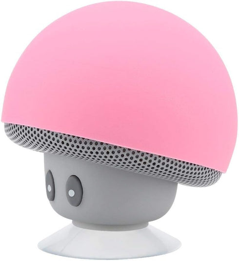 Mini Bluetooth Mushroom Speaker, 5V 3W Wireless Speaker Mini Audio Speaker Subwoofer with Suction Cup, Mushroom Design,...