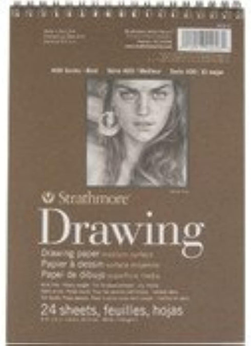 Strathmore Medium Drawing Spiral Paper Pad 6"X8"-24 Sheets -62400200...