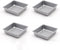Flunyina 4 Inches Non-Stick Square Cake Pans Set of 4 Carbon Steel Cake Molds for Home Daily Housewarming Wedding Birthday Party Brownie Making...