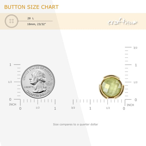 Green Beveled Cut Glass Gap Edges Sewing Shank Buttons 20 Pcs - 18mm, 23/32"...