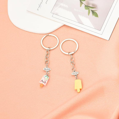 yaozeio Cute Ice Cream Keychains for Women Girls Best Friends Buds Gifts Keychains Set for Bff Besties...