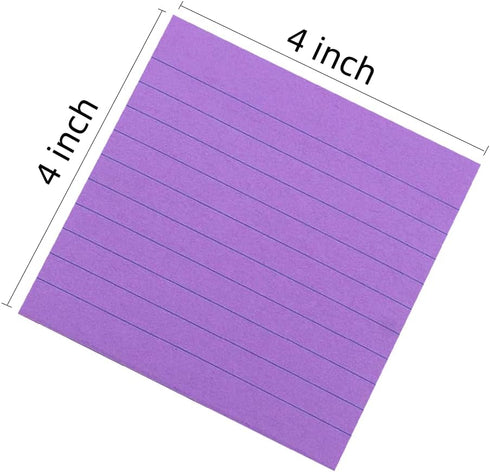 Early Buy Lined Sticky Notes with Lines 4x4 Self-Stick Notes 6 Candy Color 6 Pads, 70 Sheets/Pad...