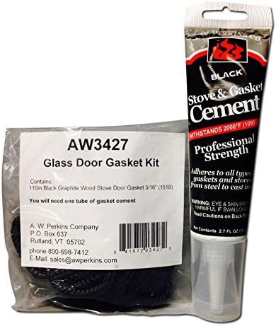 AW 3427 Vermont Castings Glass Door Panel Stove Gasket Kit Complete w/ glue VC000-3427...