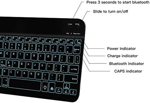 BoxWave Keyboard Compatible with Simbans PicassoTab XL (11.6 in) - SlimKeys Bluetooth Keyboard - with Backlight, Portable Keyboard w/Convenient Ba...