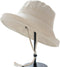 100% Cotton Women Sun Hats Wide Brim Gardening Bucket Hat Travel Sun Protection Packable Womens Beach Cap -Fold-UP Brim...