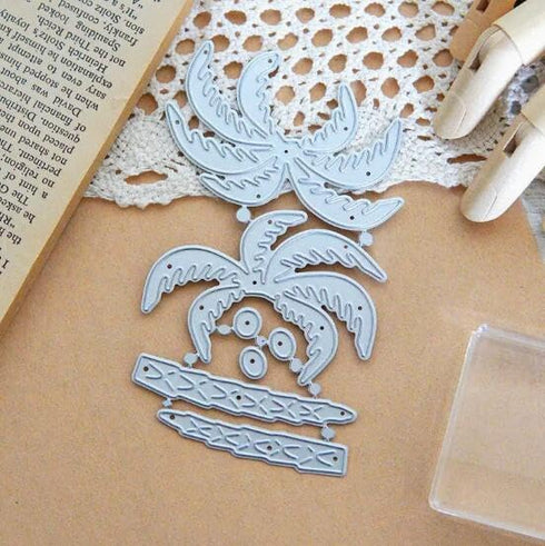 Coconut Leaves Tree Metal Die Cuts,Summer Beach Tree Flower Leaf Cutting Dies Cut Stencils DIY Scrapbooking Decorative Embossing Paper Scrapbookin...
