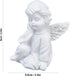 Hapivida Cherub Statue, 2.2×2.4in Resin Cherubs White Angel Statue Figurine Garden Sleeping Cherub Statue Sculpture for Indoor Outdoor Home Decora...