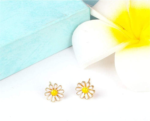 2Pcs Sunflower Daisy Dangle Earrings Long Bar Flower Blossom Floral Drop Earrings for Women Girls Boho Jewelry Set...