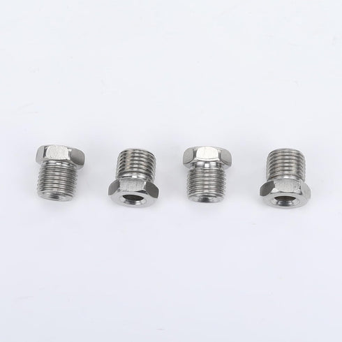 4PCS 1/2 x20 Inverted Flare Stainless Steel Tube Nuts for 1/4" Brake Line Tubing...
