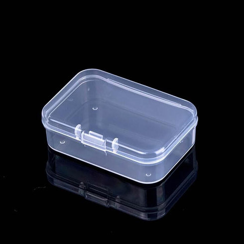 5 Pcs Plastic Beads Storage Boxes Rectangular Empty Mini Organizer Boxes Clear Reusable Craft Containers with Hinged Lids for Small Items...