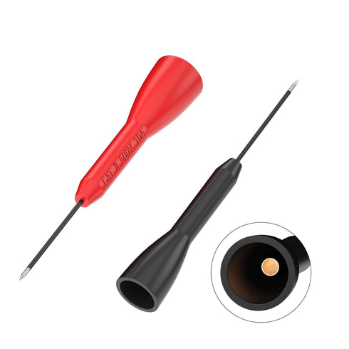 Goupchn Test Probe Set 2PCS 600V/10A Non-Destructive Back Probes and 2PCS Gold-Plated Precision Sharp Probes for 2mm Multimeter Leads Electrical T...
