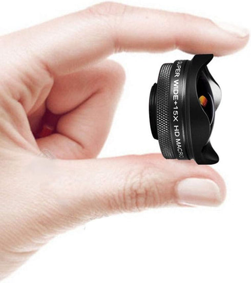 Andoer 4K Smartphone Camera Lens 0.45X Wide Angle 15X Macro Phone Lens with Universal Clip...