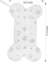 Senneny Snowy White Plush Pet Dog Christmas Stocking, Silver Snowflake Sequin Dog Christmas Stockings Large Bone Shape Faux Fur, Hanging Christmas...