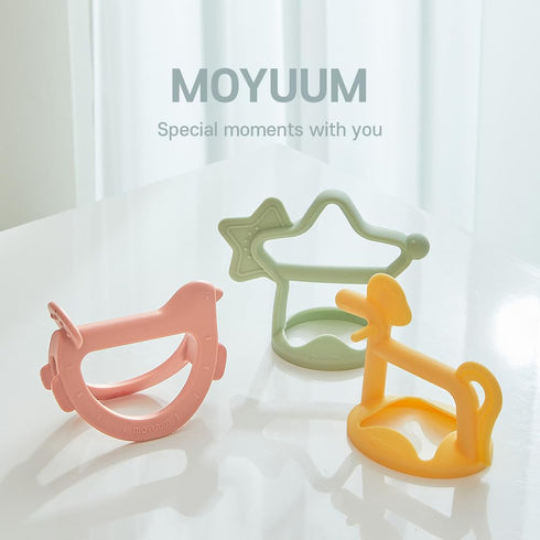 Swing Bird Teether (Yellow) | 100% Platinum Silicone | Baby Teether for babies 3-6 Months, 6-12 Months | Easy to Hold | Infant Teething Toys for R...