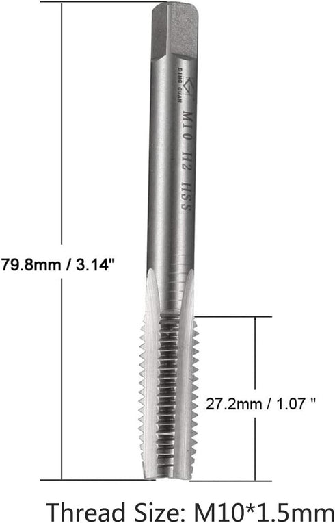 Metric Machine Thread Tap for Threading Machine Electric Drill DIY Metric Taps H2 HSS Straight Flutes Screw Tapping Threading Machinist Repair DIY...