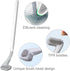 Toilet Brush, Long Handle Golf Toilet Brush with Holder 360° Deep Cleaning Flexible Silicone Toilet Cleaner Brush Wall Mounted for Bathroom (2Pcs ...