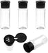 3 OZ Plastic Spice Jars Bottles with Black Sifter Caps Seasoning Jars Set Shaker Lids for Condiment Storing Spice...