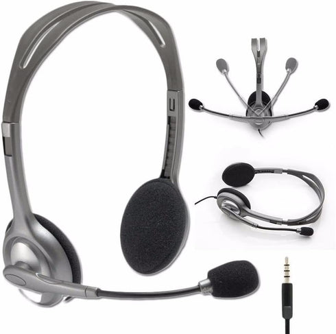 Logitech 3.5MM Stereo Headset with Noise Cancelling Microphone H110...
