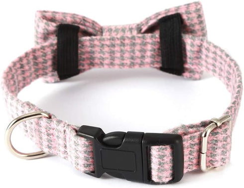 Love Dream Dog Collar Bow Tie Collar Soft & Comfy Bowtie Collars for Small Medium Large Dogs, Adjustable Dog Collar with Quick Release Buckle (M, ...