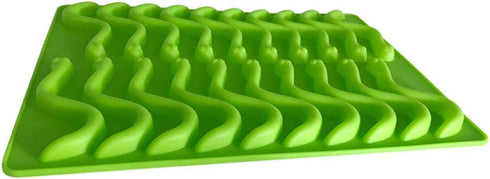 Candy Silicone Molds & Ice Cube Trays,2 Pack Gummy Worm Molds 20 Cavities with Bonus Dropper (Red, Green)...