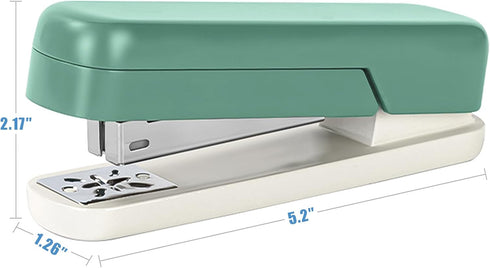 Swing-Arm Swivel Stapler, 20 Sheets Capacity, 360 Degree Rotate Desk Staplers for Booklet or Book Binding, Green...