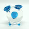 Pig Miniature Figurines Animals Hand Painted Blown Glass Art Collectible Gift Decorate, V1 (Clear Blue)...