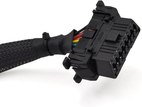 iKKEGOL 30cm 16 Pin OBD2 OBDII J1962 Y Cable Cord Splitter Extension 1x Male to 2X Female Braid Connector 12"...