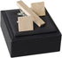 Men's Natural Wood Cufflink Tie Clip Set Round Cufflinks Tie Bar Set with Gift Box...