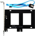 GLOTRENDS 2.5 inch SSD Mounting Bracket with SATA III Cable and SSD Screws, PCIe or PCI Slot Installation...