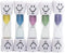 Dadam 2 Minute Sand Timer Set of 5 - Smiley Sand Timers Set for Brushing Children's Teeth - 5 Color Colorful Hourglass Timer - Easy to Use for Kid...