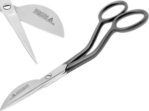 Applique Pelican Duckbill Blade - Double Bent Curved Offset Handle Scissors for Embroidery, Fabric, Arts & Craft by Artman Instruments (4.5 Inch)...