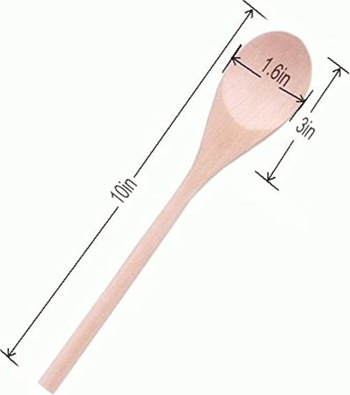Kitchen Wooden Spoons Mixing Baking Serving Utensils Puppets 10 In - 12 Pack...