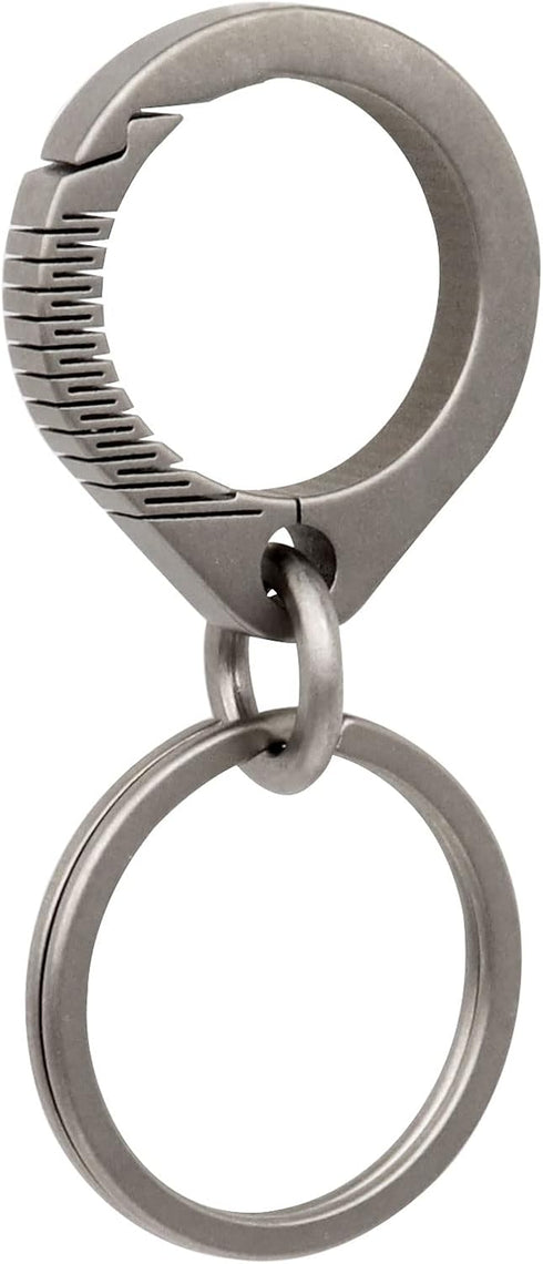 Titanium Key Holder Heavy Duty Quick Release Keychain Clip with Key Ring for Men and Women...