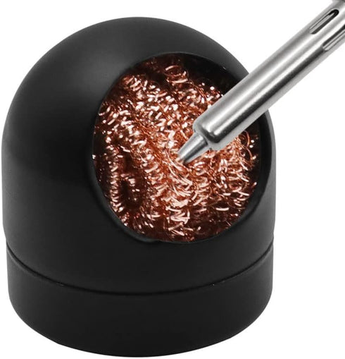 Welding Soldering Iron Tip Cleaner Kit, with 2 PCS Solder Tip Cleaning Wire and 2 PCS Holder, Soldering Brass Sponge Tip Cleaner for Cleaning Sold...